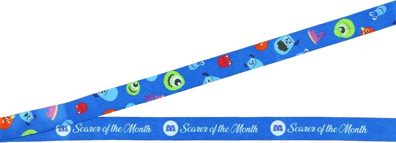 Disney Monsters Inc Scarer of The Month James P. Sullivan Sulley Breakaway Lanyard ID Badge Holder with 2" Rubber Charm (Blue) - Image 4